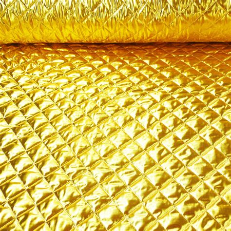 quilted gold lame fabric